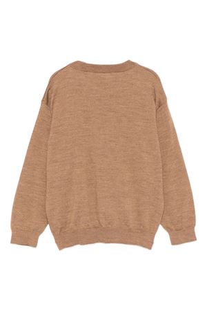 pullover in cotone marrone FENDI KIDS | JUG184AS5PF0QU5